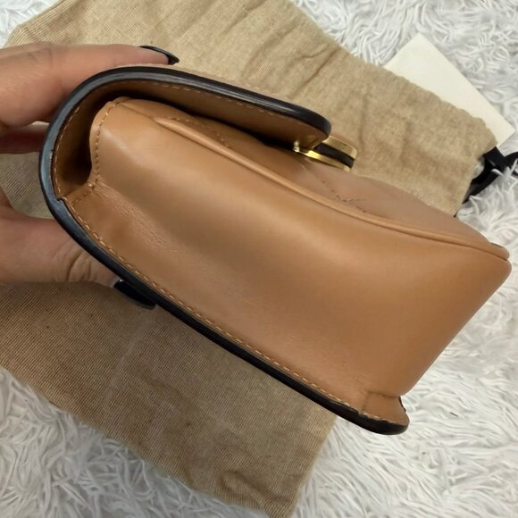 GUCCI Calfskin Quilted Mini Deco Shoulder Bag in Camelia - Picture 6 of 10